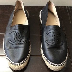 Chanel Espadrille Shoes Lambskin Size EU39/US9